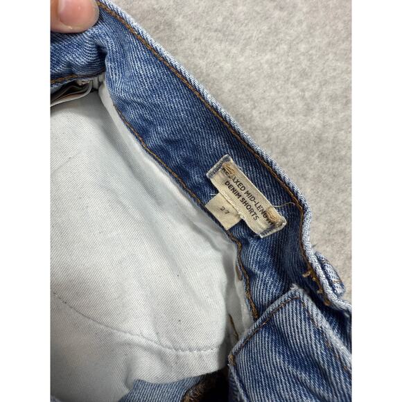 Madewell Womens Size 27 Relaxed Mid Length Denim Shorts Distressed - Picture 4 of 9